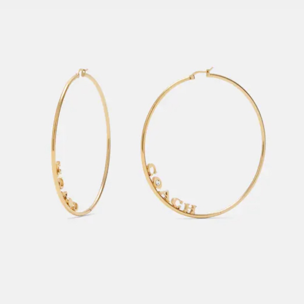 Signature Coach Large Hoop Earrings